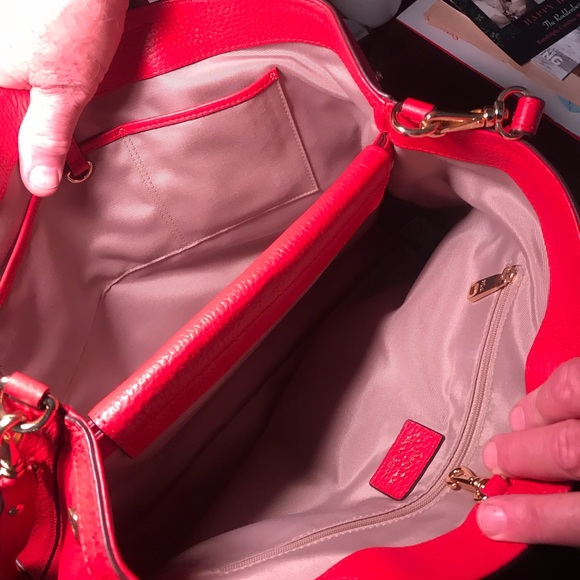 Ralph Lauren Red handbag. Mint condition. Smoke free home - Picture 12 of 12